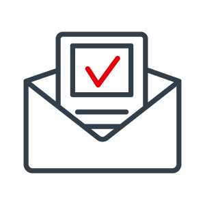 WEdirekt Icon Bestellbestätigung Icon E-Mail erfolgreich erhalten