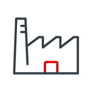 WEdirekt Icon Fertigung Icon Fertigungsgebaeude